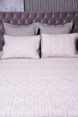 Grey Maze Quilted Bedcover