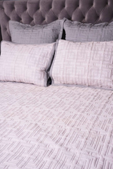 Grey Maze Quilted Bedcover