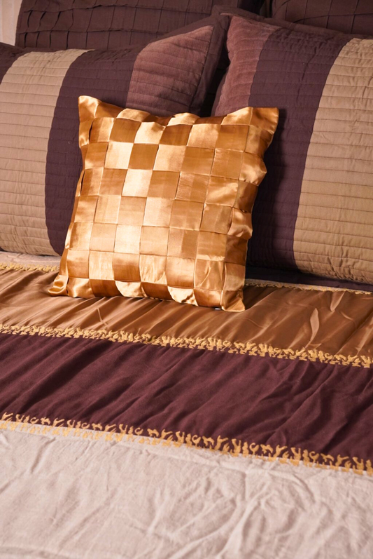 Mocha Gold Luxe Quilt Set
