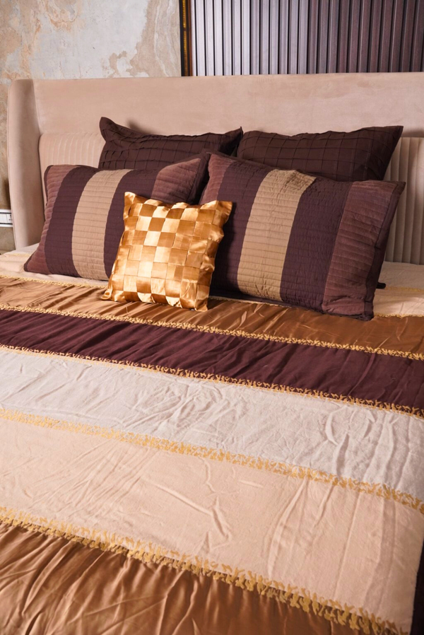 Mocha Gold Luxe Bedding set
