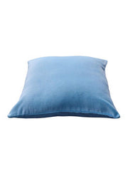 Blue Pure Cotton Velvet Reversible Cushion Cover