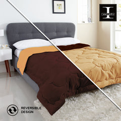 Beige  Chocolate Brown Reversible Comforter