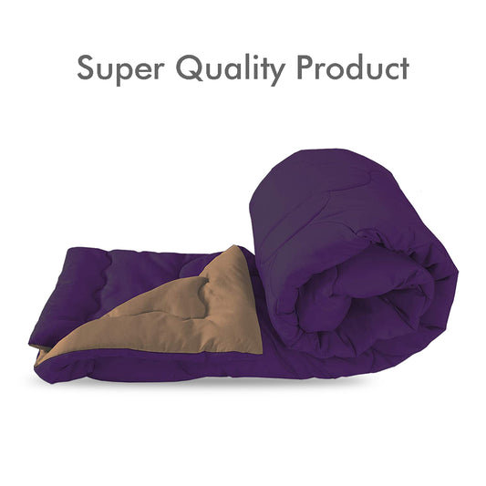 Plum Purple & Mocha Brown Reversible Comforter