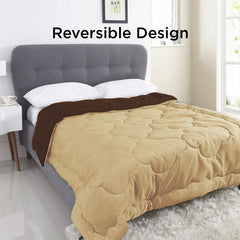 Beige  Chocolate Brown Reversible Comforter