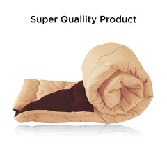 Beige  Chocolate Brown Reversible Comforter