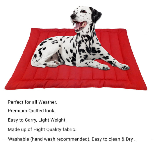 Crimson Cozy Dog Mat