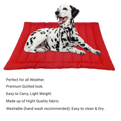 Crimson Cozy Dog Mat
