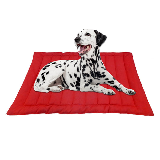 Crimson Cozy Dog Mat