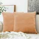 Brown Pure Cotton Velvet Reversible Cushion Cover