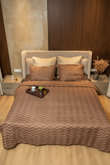 Brown Wave Bedspread