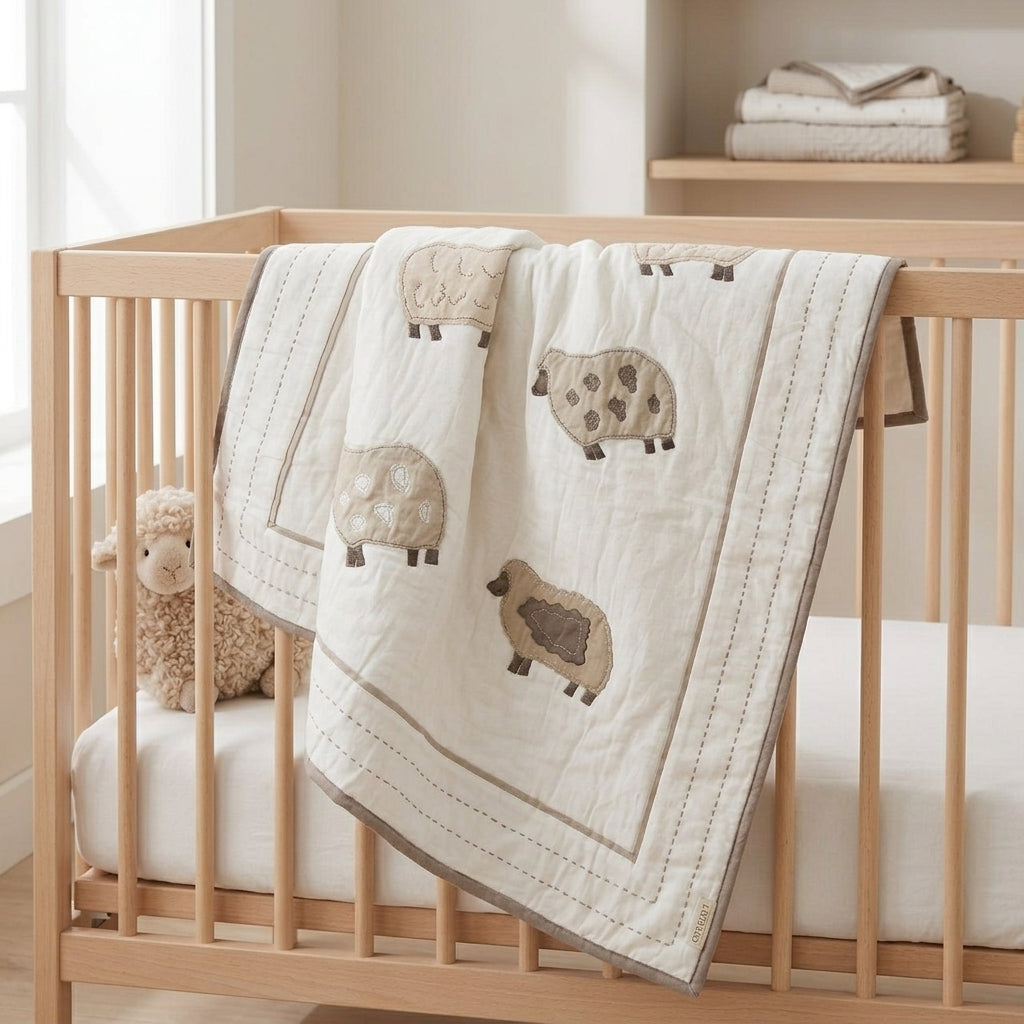 Little Sheep Baby Quilt