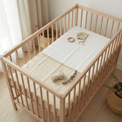 Soft Swirl Ivory Cotton Baby Sheet