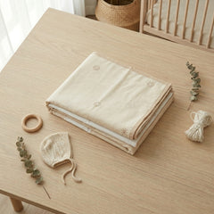 Soft Swirl Ivory Cotton Baby Sheet