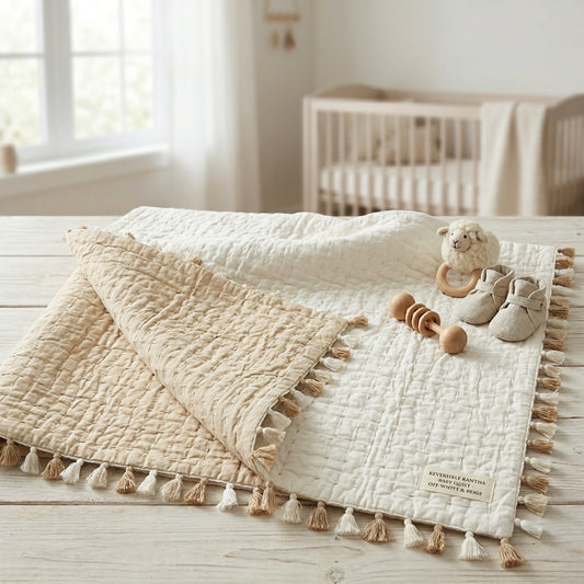 Sand Dune Reversible Baby Quilt